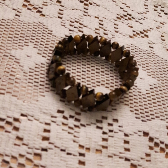Beaded tigereye Stone stretchy bracelet - Picture 2 of 9